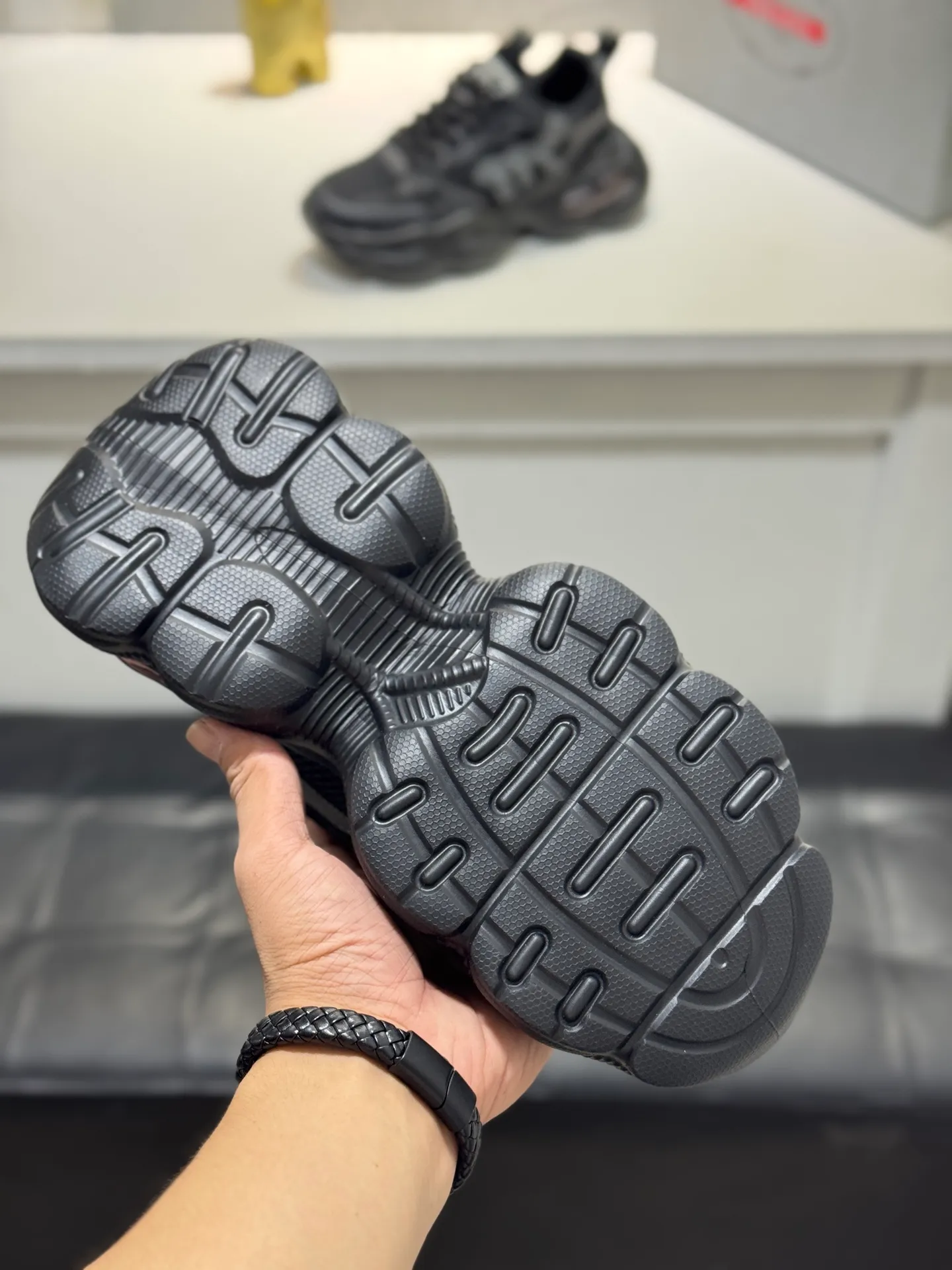 Men's Men's Shoes 💰440 [New Style] 🐬🐬 High-end boutique-Prada/Prada counter latest sports shoes are shipped, you know the leading counter model. Made of selected cowhide stitching fabrics. Lining: Mesh lining. High-end air cushion molded non-slip rubber outsole, exquisite lines, simple and elegant, comfortable and high-end for leisure travel. Size: 38-45<45 customized
